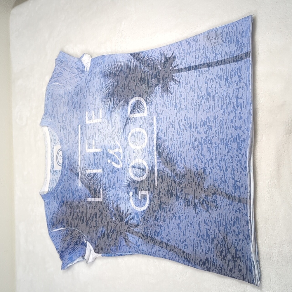 Life is Good tropical L tshirt NWOT